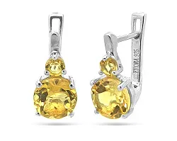 Серьги, Серебро 925, Цитрин 633817