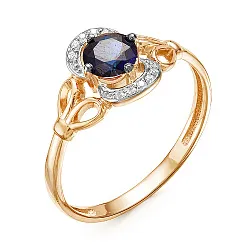 Кольцо Золото 585, Сапфир К115-3726ГТС Кольцо Золото 585, Сапфир К115-3726ГТС