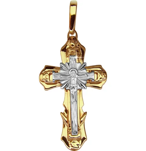 Подвеска крест, Золото 585, вп-1404