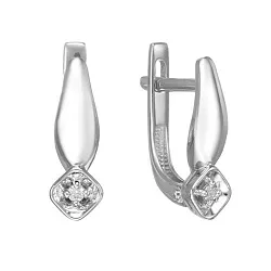 Серьги, Золото 585, Бриллиант С210-5012