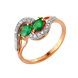 Кольцо Золото 585, Изумруд 54000140 Кольцо Золото 585, Изумруд 54000140