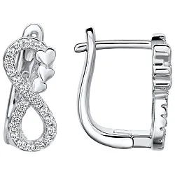 Серьги, Серебро 925, Фианит YME 3