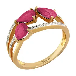 Кольцо Золото 585, Рубин 36-41R00898-S0DDRU Кольцо Золото 585, Рубин 36-41R00898-S0DDRU