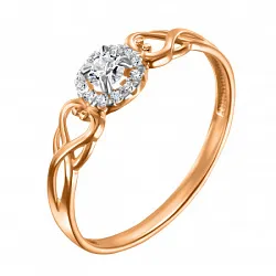 Кольцо Золото 585, Фианит К.193021НГ/16,5/бцФ/з585 Кольцо Золото 585, Фианит К.193021НГ/16,5/бцФ/з585