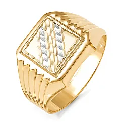 Кольцо мужское (печатка). Золото 585 040129