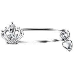 Брошь Серебро 925, Фианит LLHP 41  Брошь Серебро 925, Фианит LLHP 41