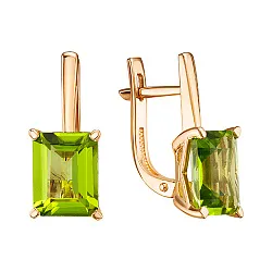 Серьги, Золото 585, Хризолит С120-6907Хр Серьги, Золото 585, Хризолит С120-6907Хр
