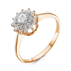 Кольцо Золото 585, Фианит 1291007 1 1 1