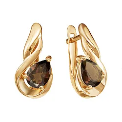 Серьги, Золото 585, Топаз С120-4483ТР Серьги, Золото 585, Топаз С120-4483ТР