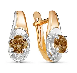 Серьги, Золото 585, Топаз 324569 Серьги, Золото 585, Топаз 324569