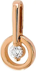 Подвеска фантазийная,  Золото 585, Бриллиант 332211ю 