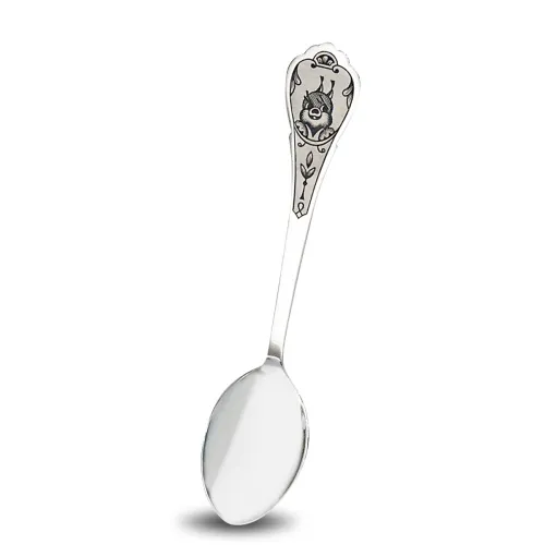 40010271В05 ложка детская "Белочка",  Серебро 925