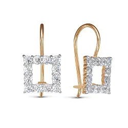 Детские серьги,  Золото 585, Фианит 1202878 Детские серьги,  Золото 585, Фианит 1202878