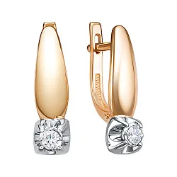 Серьги, Золото 585, Бриллиант С112-6745 Серьги, Золото 585, Бриллиант С112-6745