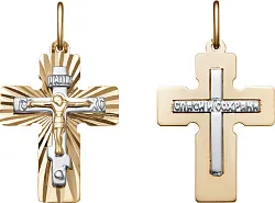 Подвеска крест, Золото 585 ПШ0455