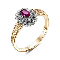 Кольцо Золото 585, Рубин 94000654 Кольцо Золото 585, Рубин 94000654