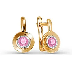 Детские серьги,  Золото 585, Фианит 123829