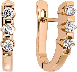 Серьги, Золото 585, Бриллиант 127211ю