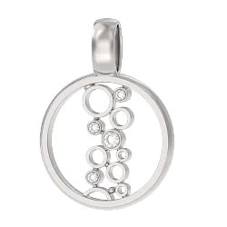 Подвеска фантазийная,  Серебро 925, Фианит 1044623-01110