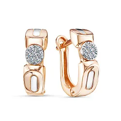 Серьги, Золото 585, Фианит П2626907 1 1 1 Серьги, Золото 585, Фианит П2626907 1 1 1