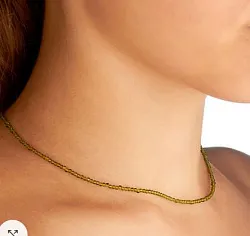 Колье,  Серебро 925, Фианит ЧКр 1 40-45 св. зелёный