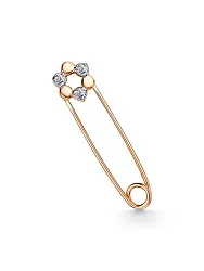  Брошь Золото 585, Фианит 405707 1 1 1