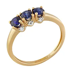 Кольцо Золото 585, Сапфир 36-41R01058-F0DDSA