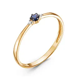 Кольцо Золото 585, Сапфир К115-4072ГТС Кольцо Золото 585, Сапфир К115-4072ГТС