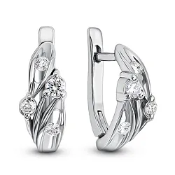 Серьги, Золото 585, Бриллиант 159821ю