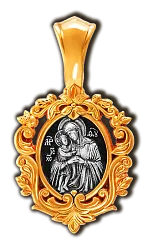 Иконка нательная,  Серебро 960 08665 Иконка нательная,  Серебро 960 08665