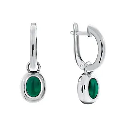 Серьги, Серебро 925, Агат 2340390365-60 Серьги, Серебро 925, Агат 2340390365-60