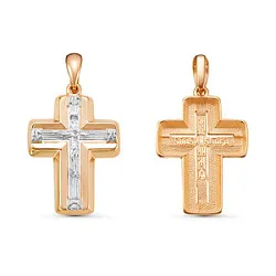 Подвеска крест, Золото 585 080579