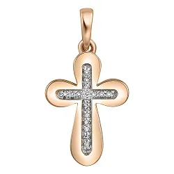 Подвеска крест, Золото 585, Бриллиант 84-41P00370-S0DD