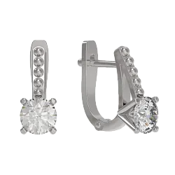 Серьги, Серебро 925, Фианит 1039032-01210 Серьги, Серебро 925, Фианит 1039032-01210