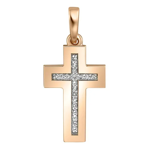 Подвеска крест, Золото 585, 84-41P00345-S0DD