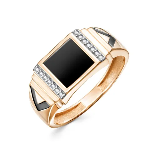 Кольцо мужское (печатка). Золото 585, П1588408 1 36 13