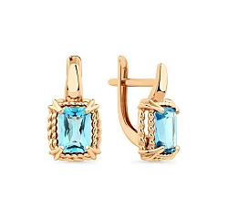 Серьги, Золото 585, Топаз 02-3-676-1300-010