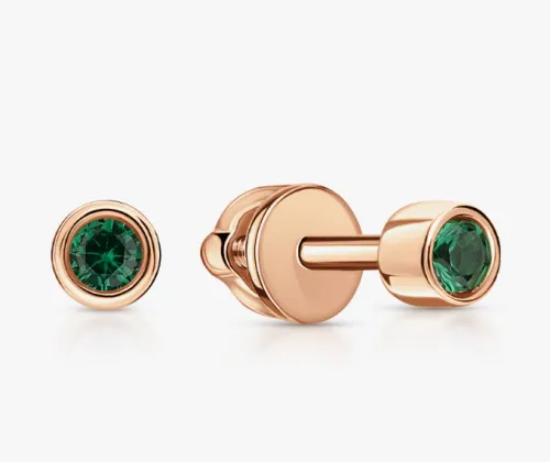 Серьги пусеты-гвоздики, Золото 585, Т10202Б851-02