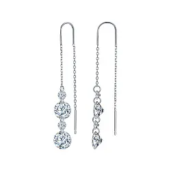 Серьги, Серебро 925, Фианит ZSE 4848 Серьги, Серебро 925, Фианит ZSE 4848
