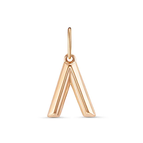 Подвеска буква Л,  Золото 585, 0302422 Подвеска буква Л,  Золото 585, 0302422