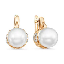 Серьги, Золото 585, Жемчуг 125797