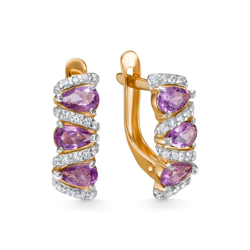 Серьги, Золото 585, 02-52-0583-01