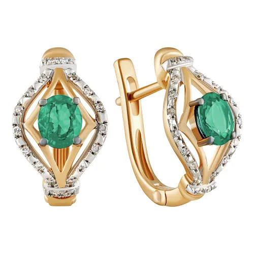 Серьги, Золото 585, 65-41E01317-S0DDEM