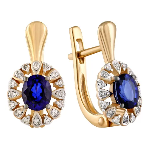 Серьги, Золото 585, 36-41E01277-X0DDSD