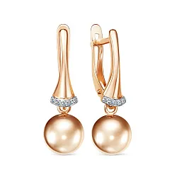 Серьги, Золото 585, Фианит 2678007 1 1 1