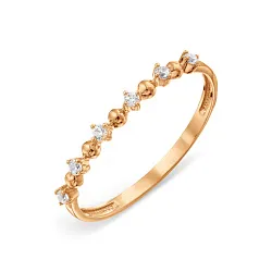 Кольцо Золото 585, Фианит Т10201А616 Кольцо Золото 585, Фианит Т10201А616