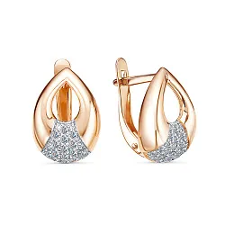 Серьги, Золото 585, Фианит 2643407 1 1 1