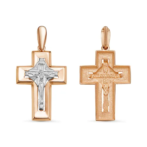 Подвеска крест, Золото 585, 080612