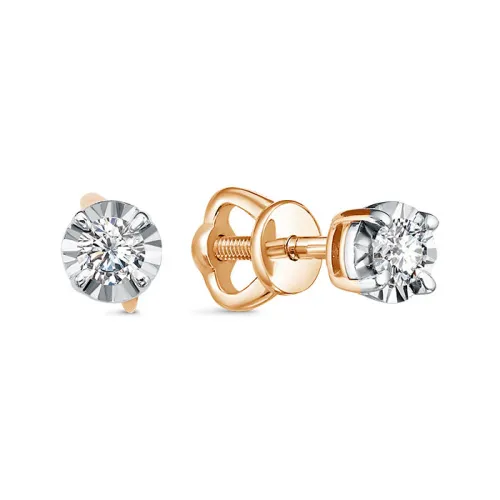 Серьги пусеты-гвоздики, Золото 585, С03409-120