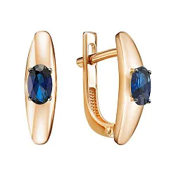 Серьги, Золото 585, Сапфир С114-5242ГТС Серьги, Золото 585, Сапфир С114-5242ГТС